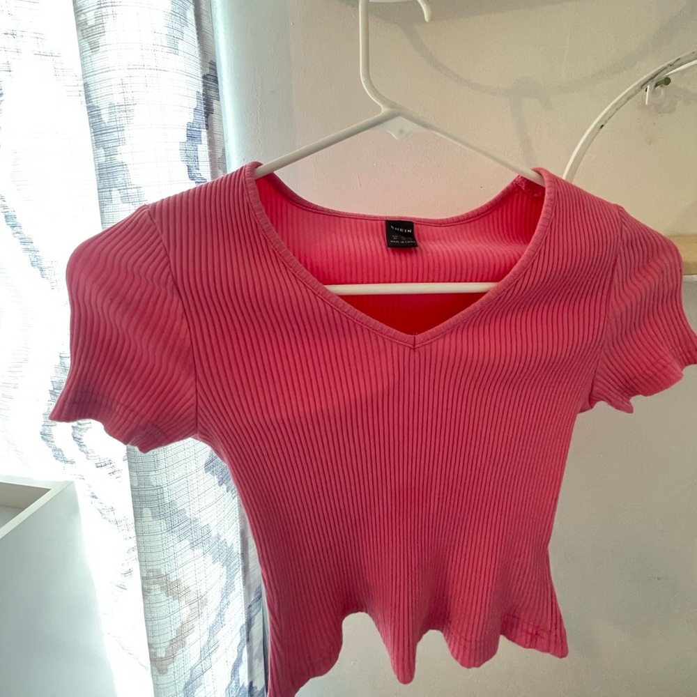 Shein Pink Crop Top